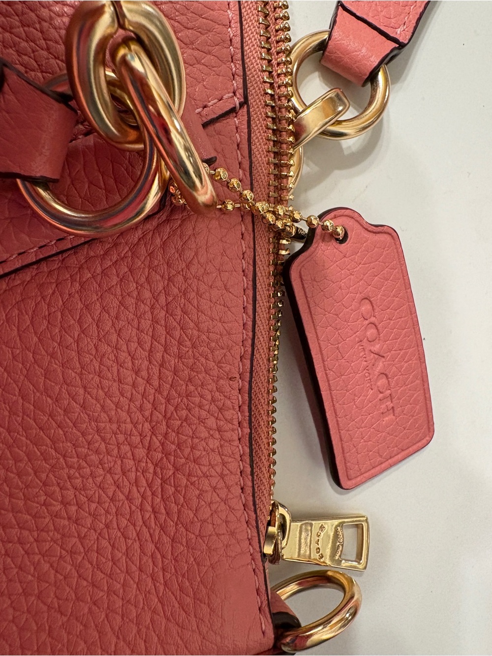 Coach Kelsey Pink Pebbled Leather Satchel with Gold Hardware - Picture 5 of 12